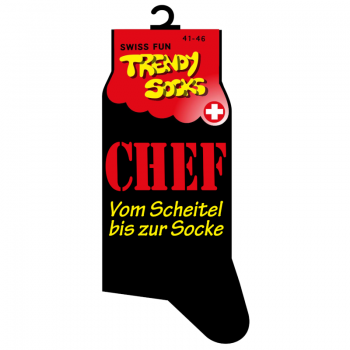 Socken "Chef vom Scheitel bis zum Socken"